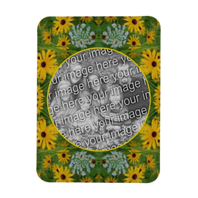 Magnet Flexible Black Eyed Susan Daisy Peinture Ajouter Votre Phot (Vertical)