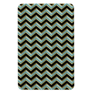 Magnet Flexible Black Gold Turquoise ZigZag