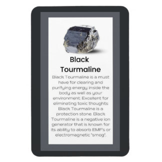 Magnet Flexible Black Tourmaline Crystal Signification Bijoux Disp