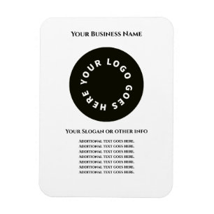 Magnet Flexible Blanc ajoutez votre propre texte et logo