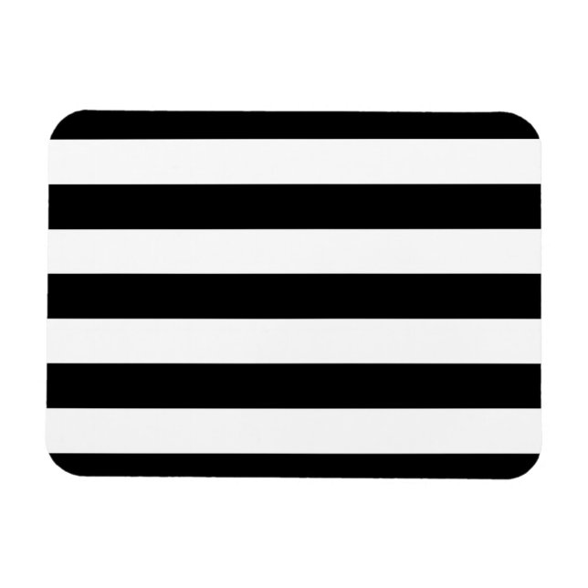 Magnet Flexible Blancs Et Noirs Élégants (Horizontal)