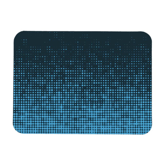 Magnet Flexible Bleu, moderne, rétro, cool, motif à points tendanc (Horizontal)