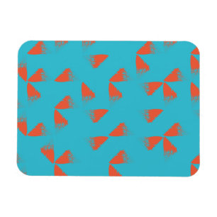 Magnet Flexible Bleu, orange, dynamique, motif géométrique tendanc
