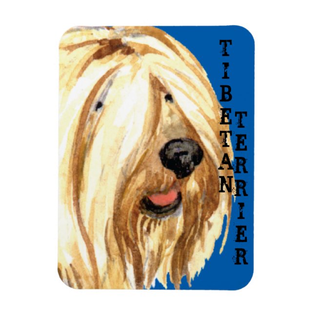 Magnet Flexible Bloc de couleur Tibétain Terrier (Vertical)