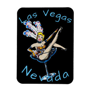 Magnet Flexible Blonde Showgirl Las Vegas Nevada