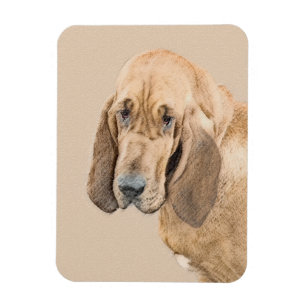 Magnet Flexible Bloodhound Peinture - Joli chien d'origine art