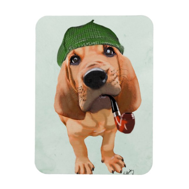 Magnet Flexible Bloodhound Sherlock Holmes (Vertical)