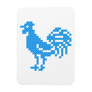 Magnet Flexible Blue Rooster