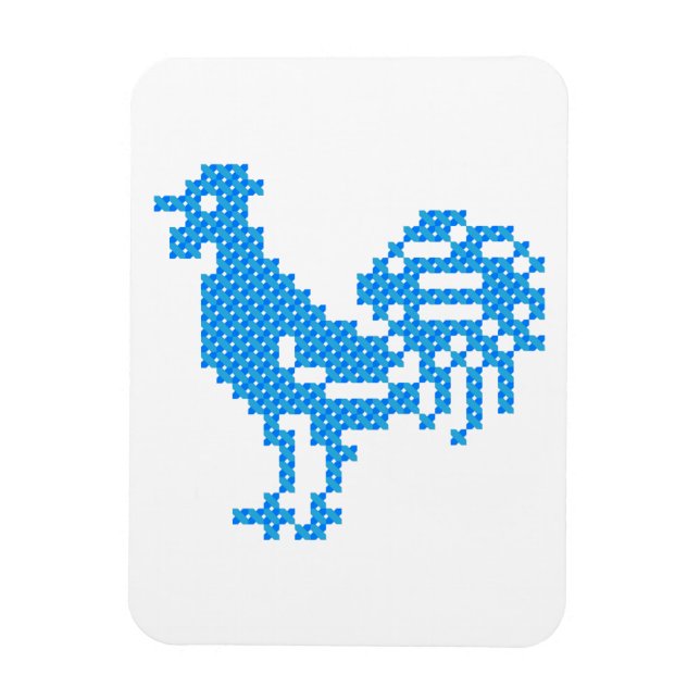 Magnet Flexible Blue Rooster (Vertical)