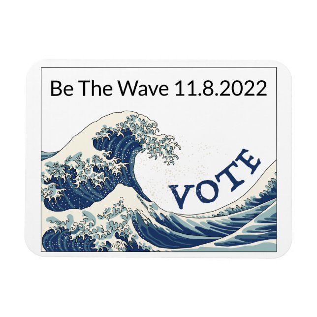 Magnet Flexible Blue Wave Sortez du vote (Horizontal)