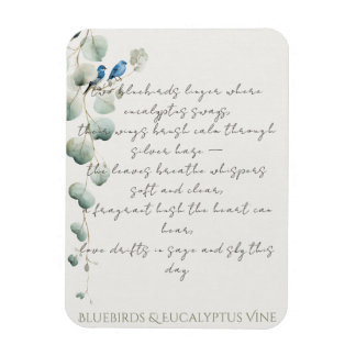 Magnet Flexible Bluebirds & Eucalyptus Vine