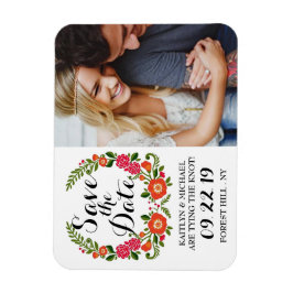 Magnet Flexible Bohème Été Photo Mariage Enregistrer La Date