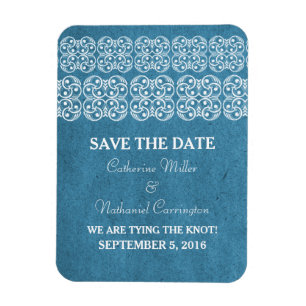 Magnet Flexible Bohème moderne Enregistrer l'aimant de la date, bl