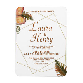 Magnet Flexible Boho Automne laisse l'aimant Mariage géométrique