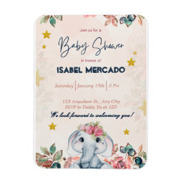 Magnet Flexible Boho Baby Shower Invitation – Modern & Stylish