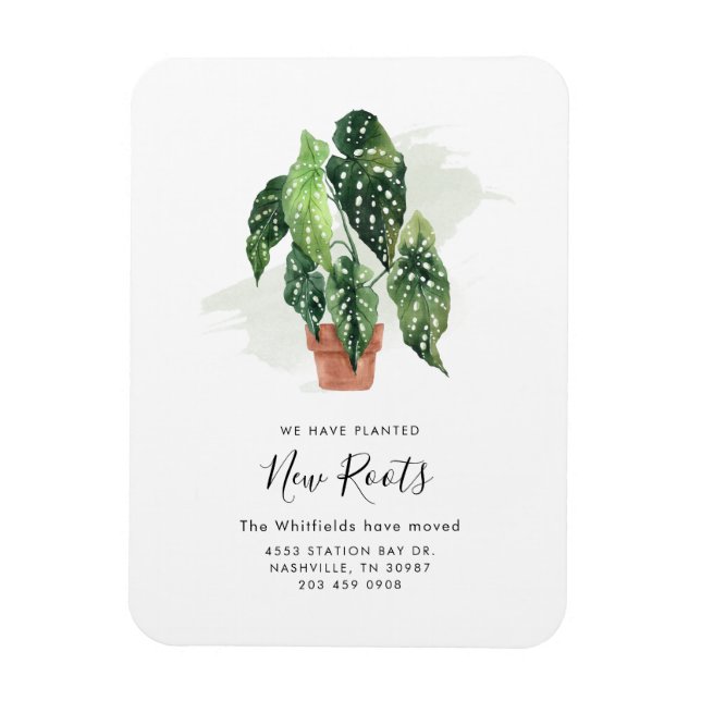 Magnet Flexible Boho Changement d'adresse Moderne Faire-part mobil (Vertical)