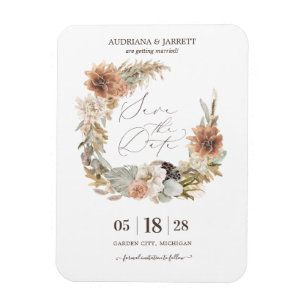 Magnet Flexible Boho séché Floral Pampas Herbe automne automne