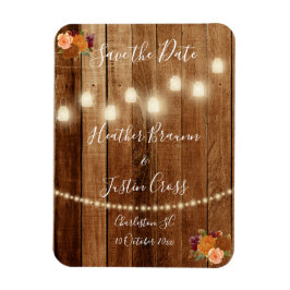 Magnet Flexible Bois de grange rustique Enregistrer la date