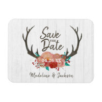 Bois rustique Deer Antler Bouquet Enregistrer la d