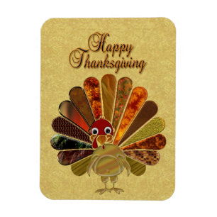 Magnet Flexible Bon thanksgiving coloré Turquie