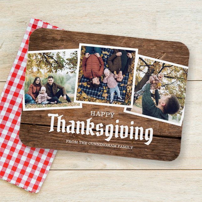 Magnet Flexible Bon thanksgiving Pays Rustique Famille Photo (Créateur téléchargé)