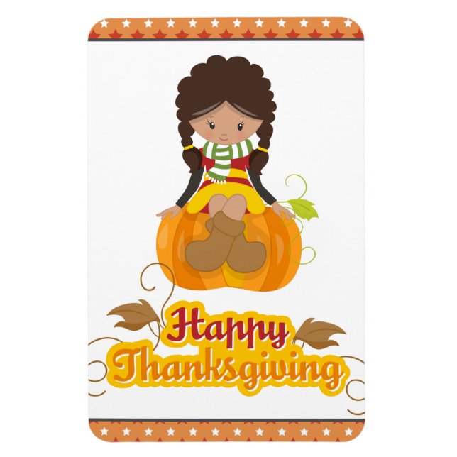 Magnet Flexible Bon thanksgiving pour filles (Vertical)