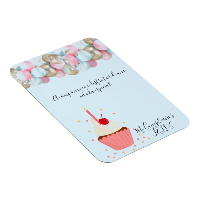 Magnet Flexible bonita Invitation de festejo (Côté Droit)
