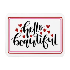 Magnet Flexible Bonjour Beaux Coeurs Modernes