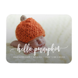 Magnet Flexible Bonjour Citrouille Faire-part de naissance