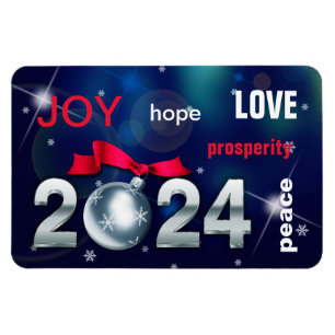 Magnet Flexible Bonne année 2023. Bauble de Noël