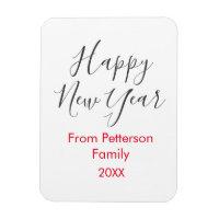 Bonne année rouge gra ajouter nom de famille année