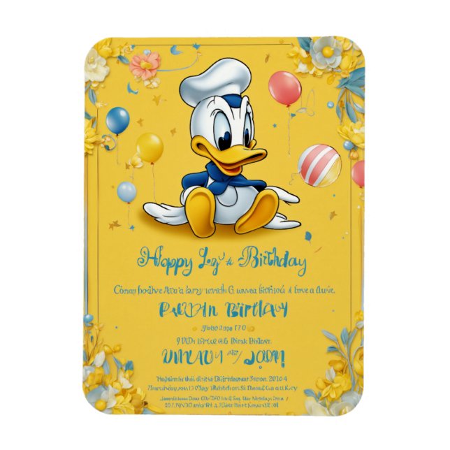 Magnet Flexible "Bonne carte d'anniversaire - Célébrez avec joie e (Vertical)