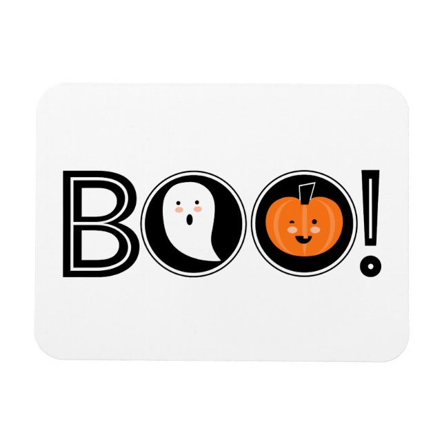 Magnet Flexible Boo ! Aimant d'Halloween (Horizontal)
