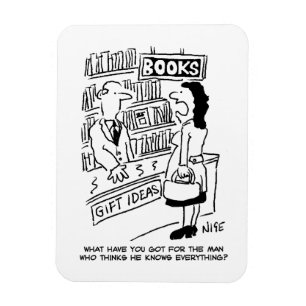 Magnet Flexible Bookshop Customer pose une question au commerçant