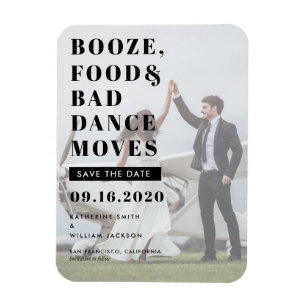 Magnet Flexible Booze Nourriture Mauvaise Danse Déplace Mariage En