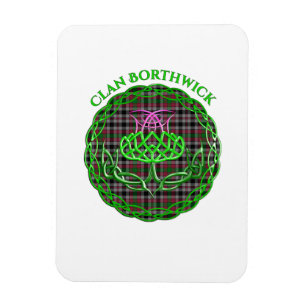 Magnet Flexible Borthwick Scottish Tartan Celtic Thistle