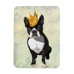 Magnet Flexible Boston Terrier et Crown