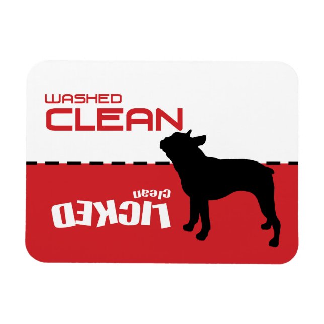 Magnet Flexible Boston Terrier French Bulldog lave-vaisselle Magne (Horizontal)