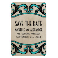 Boucles gothiques Sauvez l'aimant Date, Aqua