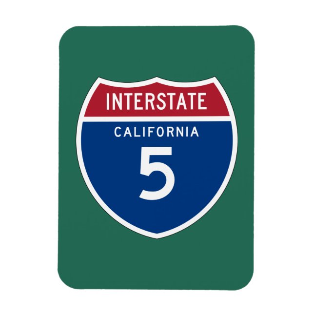 Magnet Flexible Bouclier autoroutier inter-États CA I-5 - Californ (Vertical)