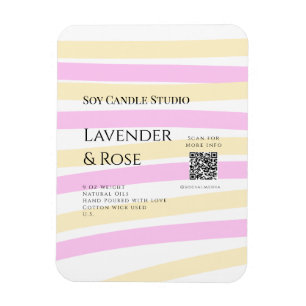 Magnet Flexible Bougie de soja rose Lavender entreprise ajouter q