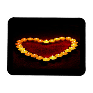 Magnet Flexible Bougies, en forme de coeur