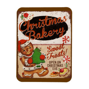Magnet Flexible Boulangerie de Noël Pain d'épices Aimant de cuisin