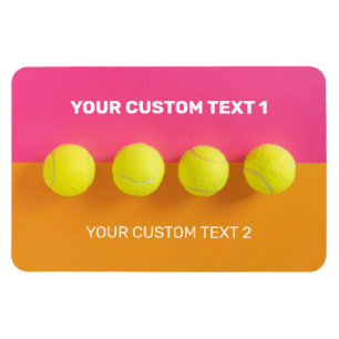 Magnet Flexible Boules de tennis de texte personnalisées