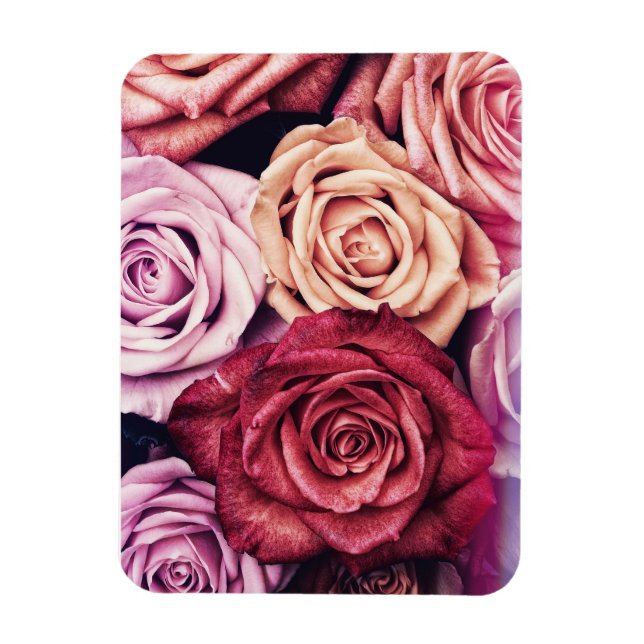 Magnet Flexible Bouquet de roses roses (Vertical)