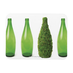 Magnet Flexible Bouteilles en verre vertes montrant la
