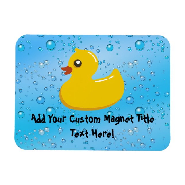 Magnet Flexible Bouton en caoutchouc mignon / Bulles bleues (Horizontal)