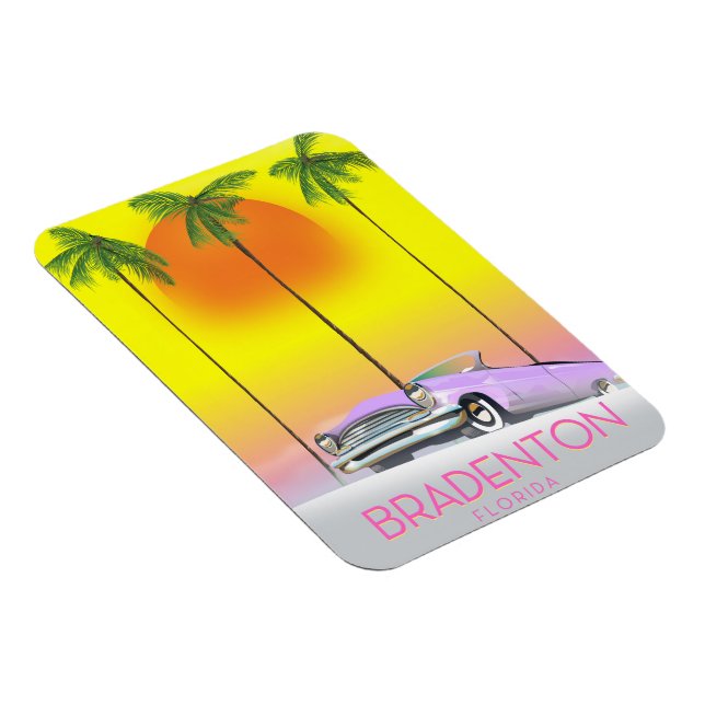 Magnet Flexible Bradenton Florida Classic voiture affiche de voyag (Côté Droit)