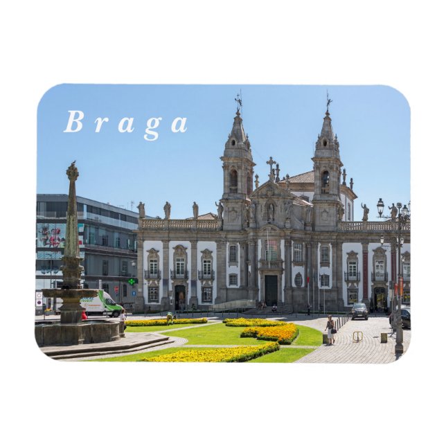 Magnet Flexible  Braga. Vue sur le centre ville. (Horizontal)