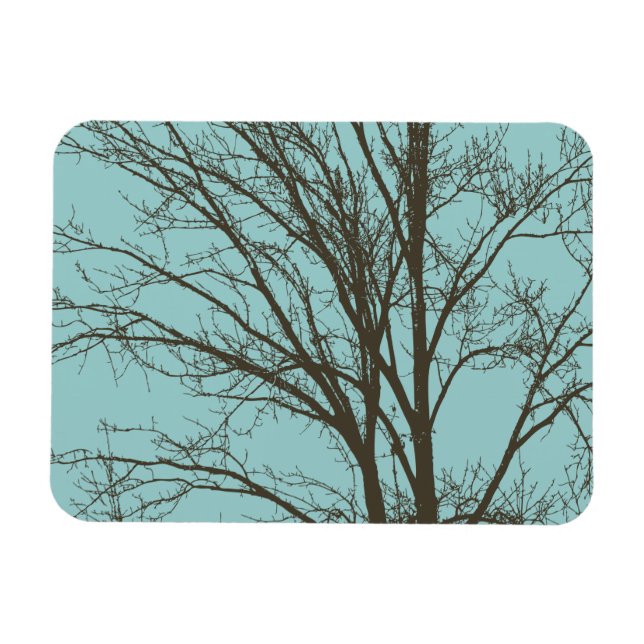 Magnet Flexible Branches d'arbre Brown bleu rustique (Horizontal)